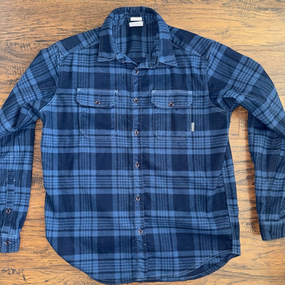 Columbia Men's Blue Plaid Shirt Jacket